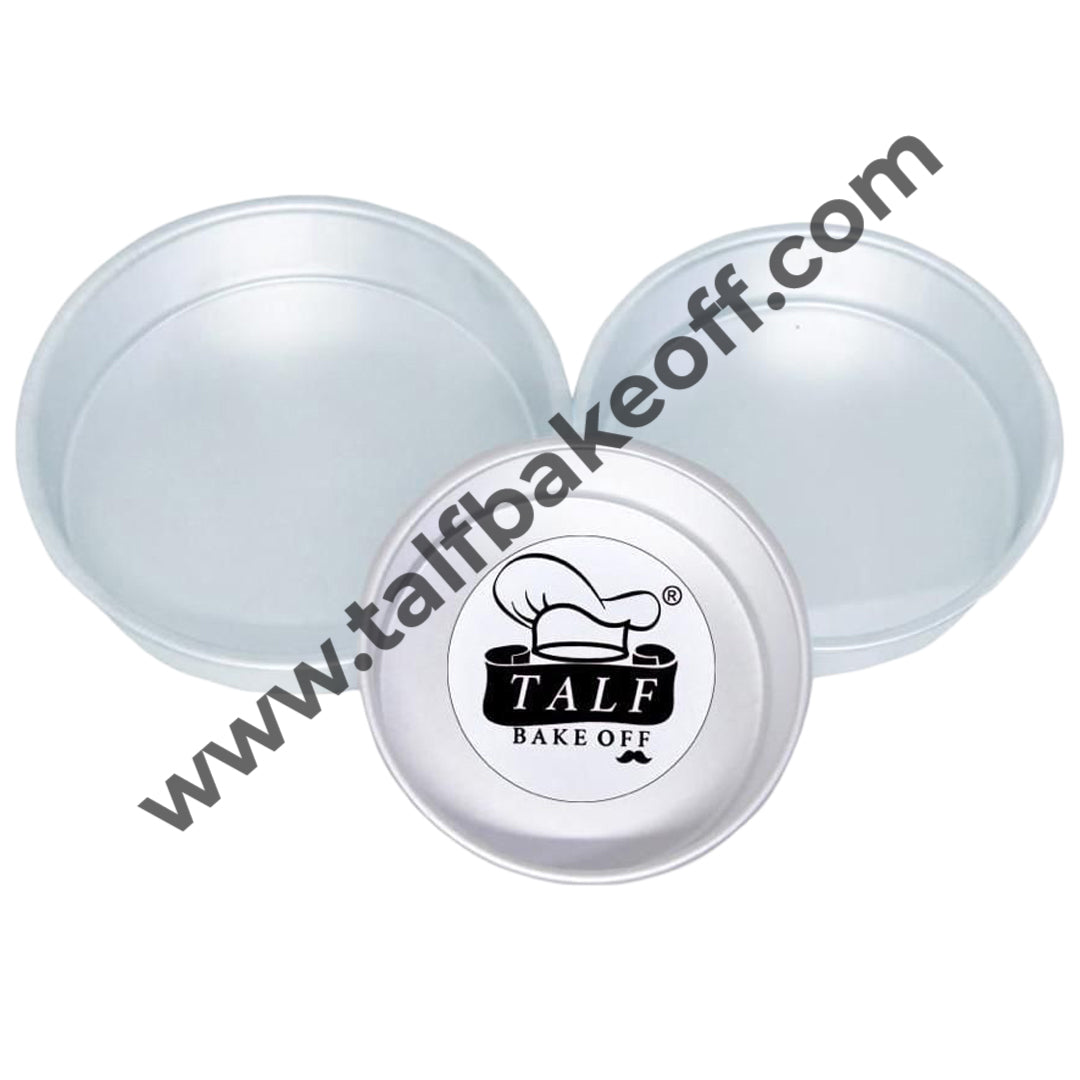 Bakeware Aluminum Round Mould 3pc Set | 6,7,8 inch width | 2.5 inch height | Tin Beading | Mould for OVENS |