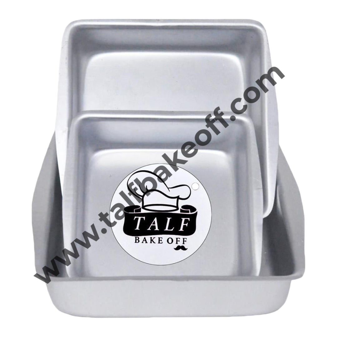 3Pcs Square Aluminum Tin | Mould for OVENS