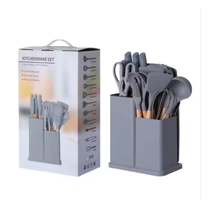 20-Piece Silicone Kitchen Utensil Set, Spatulas, Knife Set with Cutting Board, Heat Resistant Nonstick Cookware, Professional & Stylish Chef Tools, BPA-Free, Kitchenware, Cooking Tools