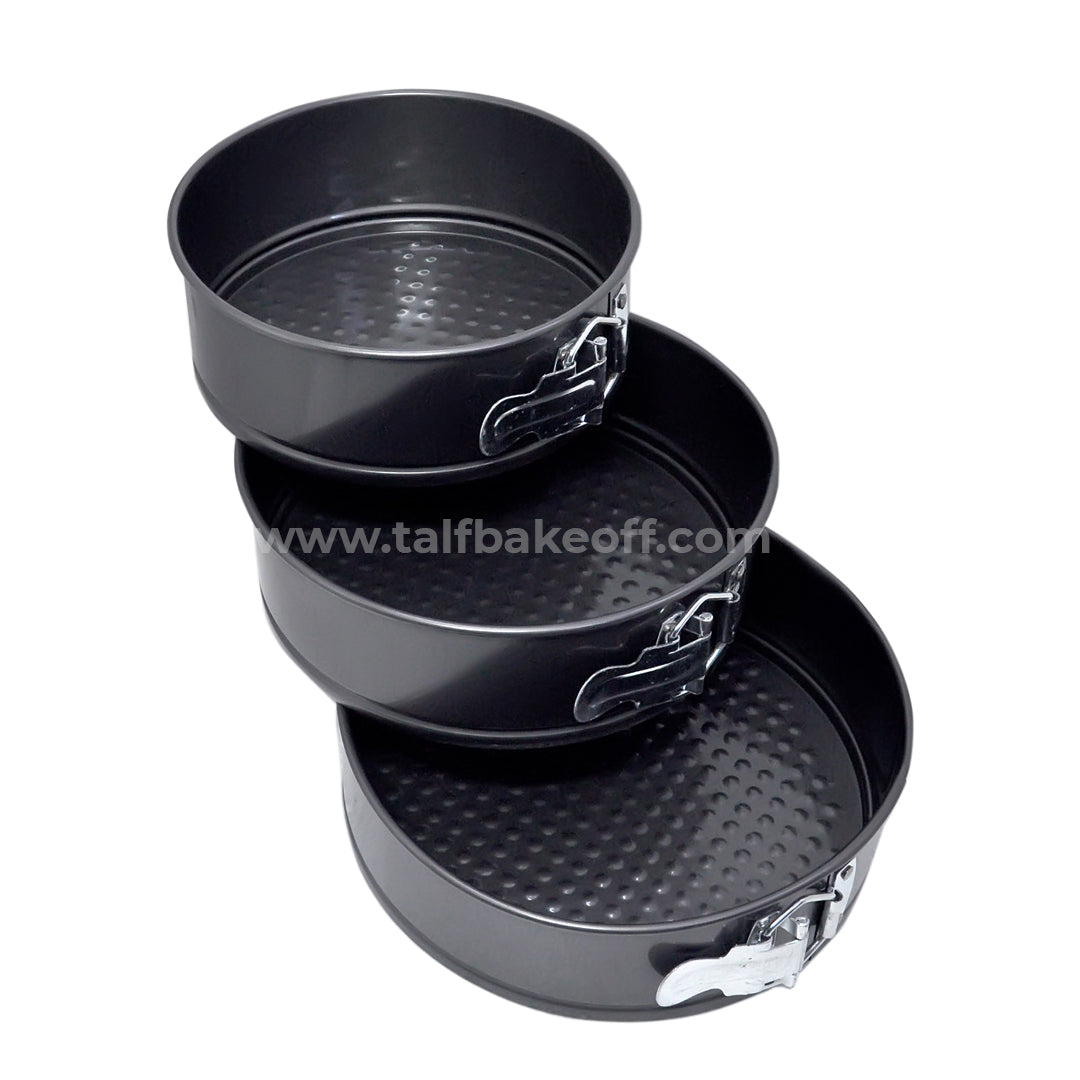 3pc Round Spring Form | Teflon Coated Spring Form Round Shape Cake Bak ...