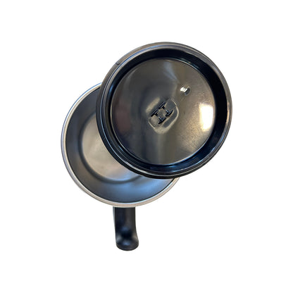 Vacuum Insulated Coffee Mug with Lid, Gift for Her Him, Leak Proof, Silicon Non Slip Pad, Cup for Coffee, Milk, Cocoa, Hot Chocolate
