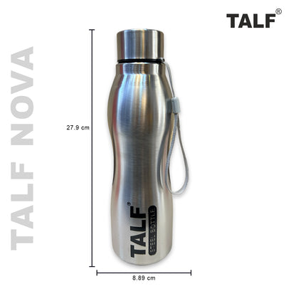TALF NOVA Stainless-steel Water Bottle, 1000ml, Single Wall, Leakproof, fridge water bottle